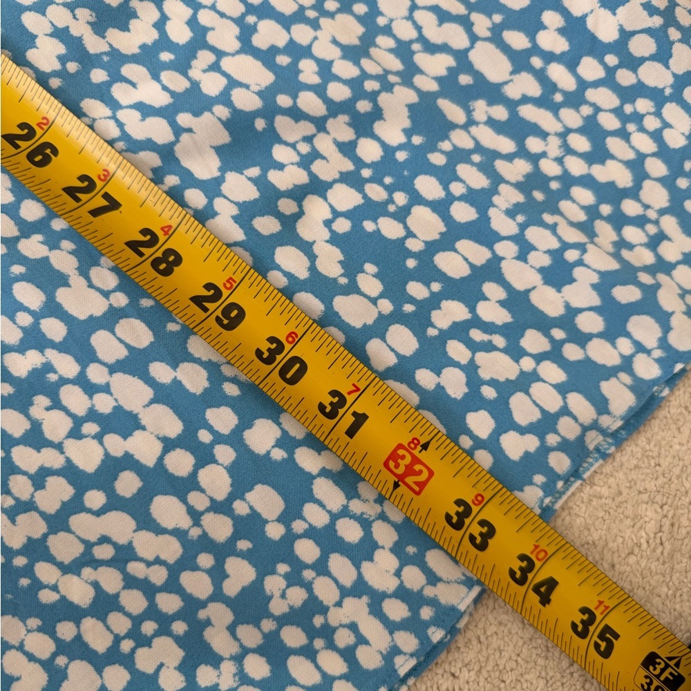 Primark Cares Blue and White A-Line Midi Skirt. Size 14. 100% Viscose - Picture 8 of 8